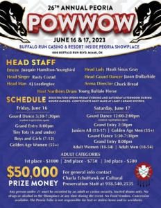 26th Annual Peoria Powwow @ The Peoria Showplace at Buffalo Run Casino & Resort